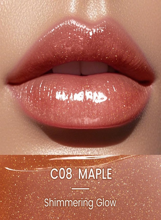 CATKIN Glossy Lip Balm Ultra Hydating Glow Lip Tinted Jelly Plump Melting Balm Shea Butter Repair Soothing For Dry Lips Dewy Finished 0.12 oz 2pcs Set 04 - Image 2